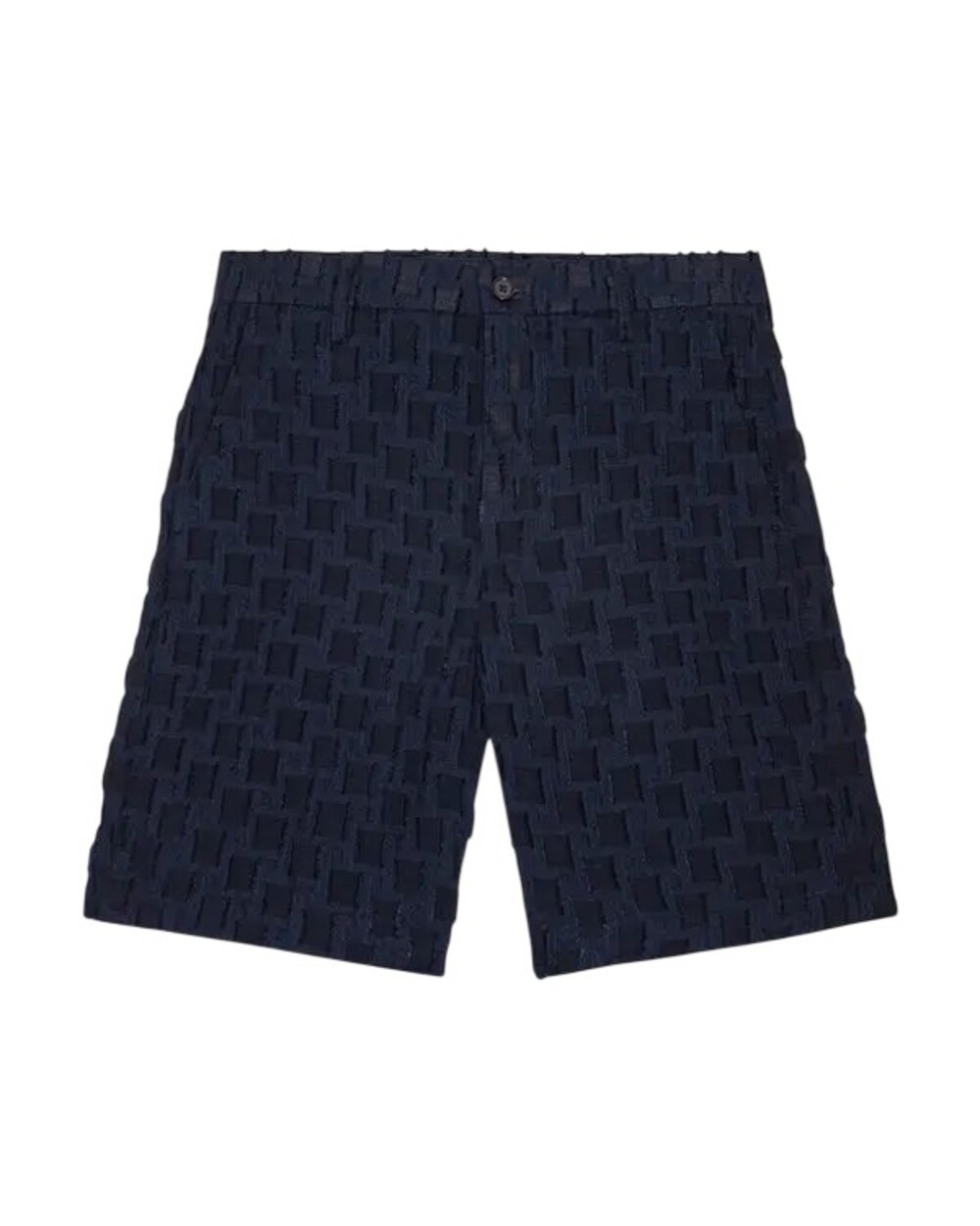 $305 NN07 Paw Chino Shorts 5025 Mens 30 Navy Blue Textured Regular Fit